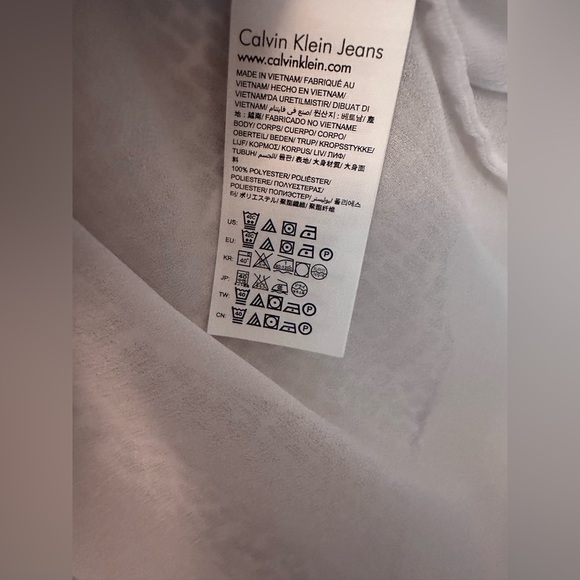 Calvin Klein Jeans Grey/White Cami/Silky Tank top, XL - Picture 5 of 7